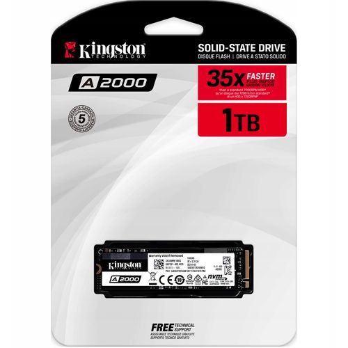 Kingston A2000 1TB M.2 2280 NVMe PCIe SSD