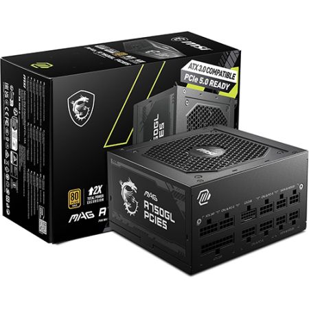 MSI MAG A750GL PCIE5 750 WATT 80 Plus Gold Certified Fully Modular 750W Power Supply
