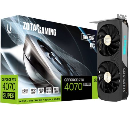 ZOTAC Gaming GeForce RTX 4070 SUPER Twin Edge OC 12GB GDDR6X Graphic Cards