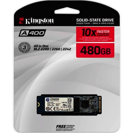 Kingston A400 480GB All in One M.2 SSD | Cut Type M.2 2280, 2260, 2242 Form factor
