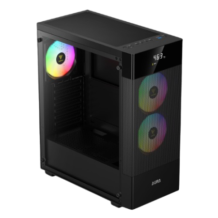 Gamdias Aura GC5 Elite With Digital Display ARGB Mid-Tower Case 