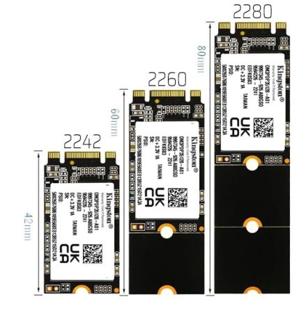 Kingston A400 480GB All in One M.2 SSD | Cut Type M.2 2280, 2260, 2242 Form factor