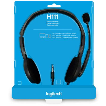 Logitech H111 Stereo Headset 3.5mm Single audio jack