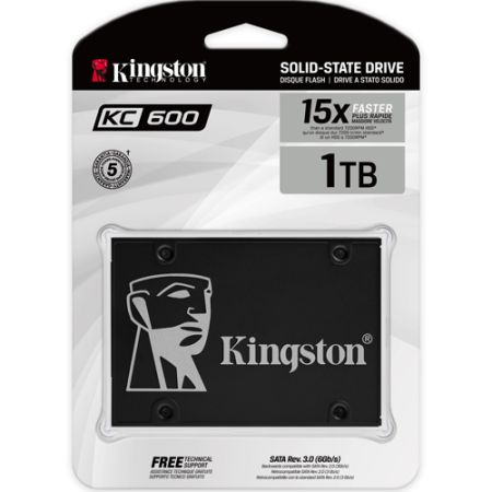Kingston KC600 1TB 2.5 Inch SATA III SSD (3D TLC)