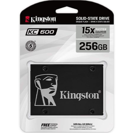 Kingston KC600 256GB 2.5 Inch SATA III SSD (3D TLC)