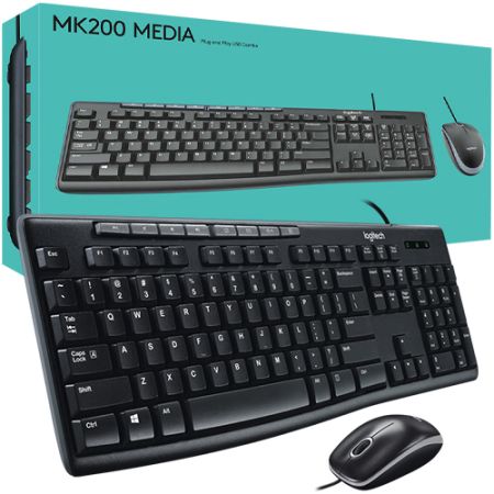Logitech MK200 Wired Keyboard and Mouse Combo
