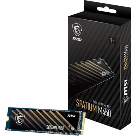 MSI SPATIUM M450 1TB PCIe 4.0 NVMe M.2 SSD