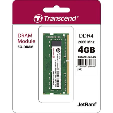 Transcend 4GB DDR4 2666MHz Laptop Ram (JetRam)