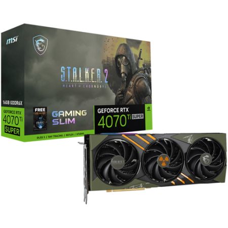MSI Geforce RTX 4070 TI Super Gaming SLIM 16GB GDDR6X STALKER 2 EDITION Graphics Card