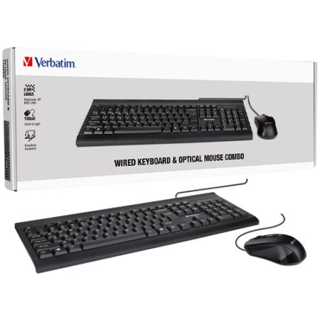 Verbatim Wired Keyboard and Mouse Combo