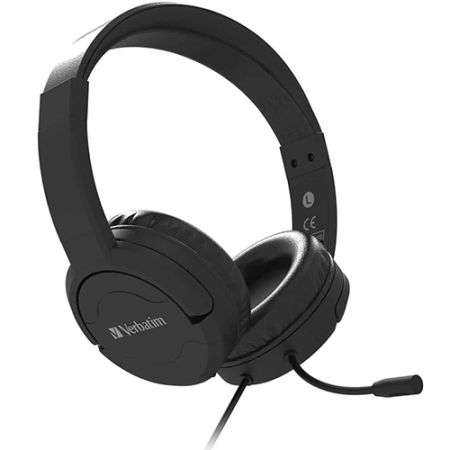 Verbatim Headset Wired with Noise Cancelling Mic