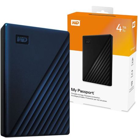 WD My Passport 4TB External Hard Drive Portable