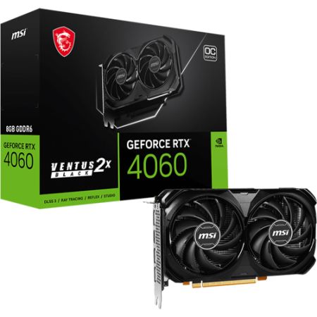 MSI GeForce RTX 4060 VENTUS 2X BLACK 8G OC VGA Graphics Card
